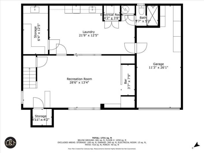 lower level floor plan