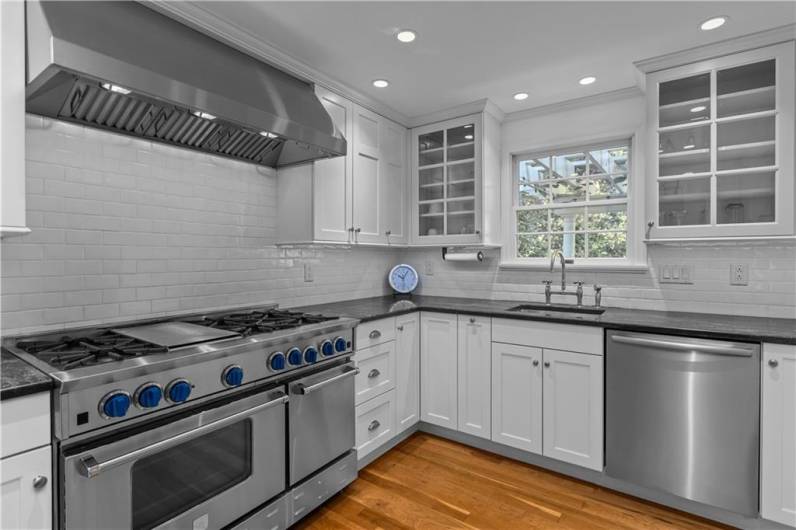 The High End Appliances Include a 6-Burner Blue Star Stove that is Sure to Please the Resident Chef