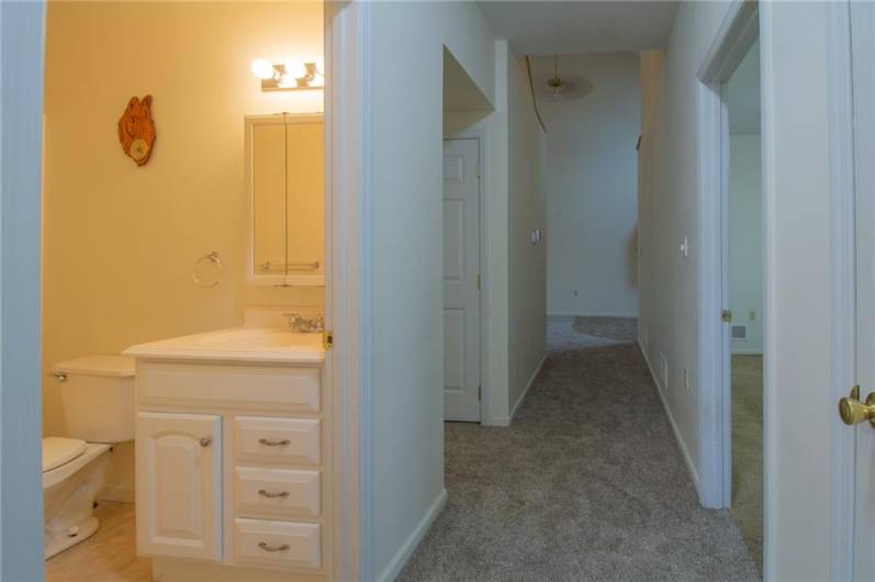 first floor hallway/bathroom