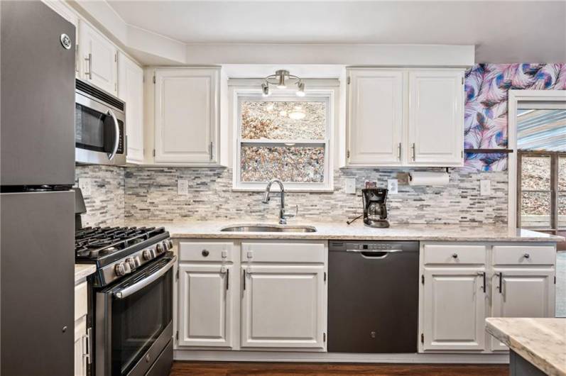 Kitchen with new SS appliances!