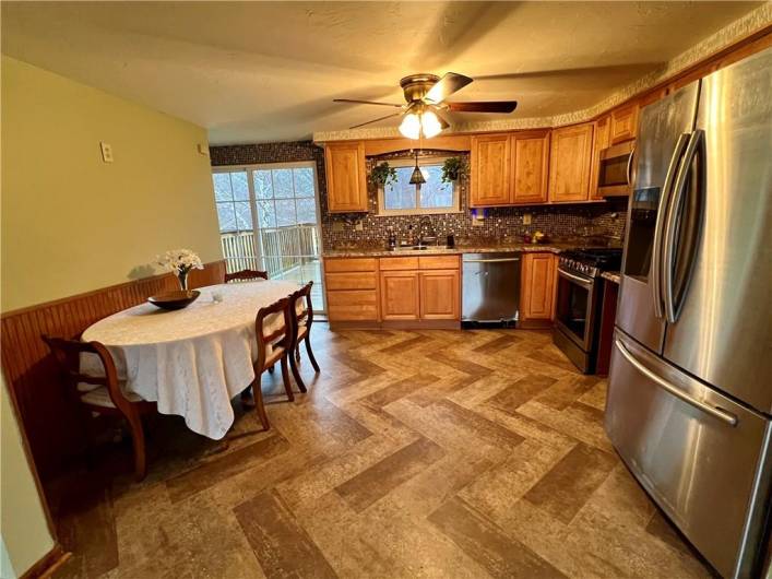 Tastefully updated kitchen with stainless appliances!