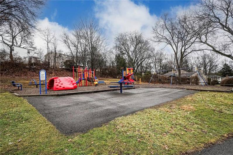 Community playground offers easy access to a fun and safe space where the kids can play and make lasting memories.