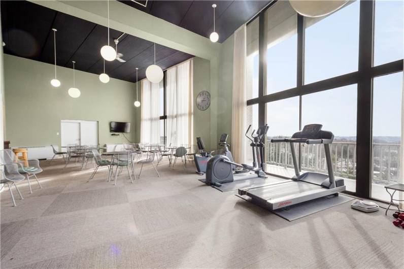 A space dedicated to your workout with views to inspire you.