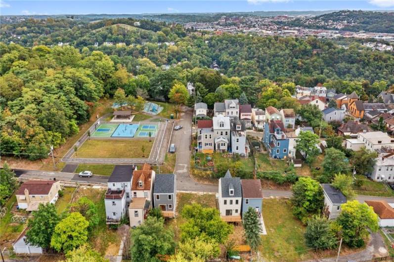 1701 Lanark Street, a great view and right across the street from the new park and courts