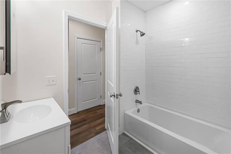 Bright and clean new bathroom