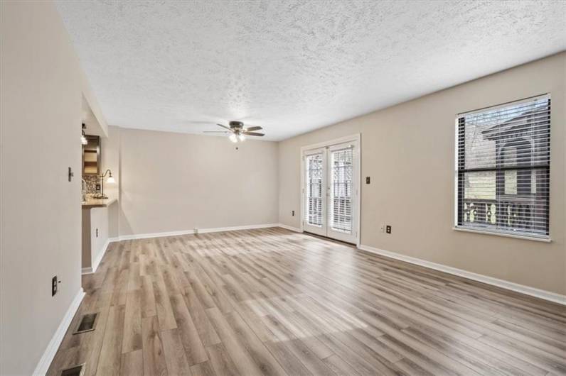 View in living room looking over to dining room