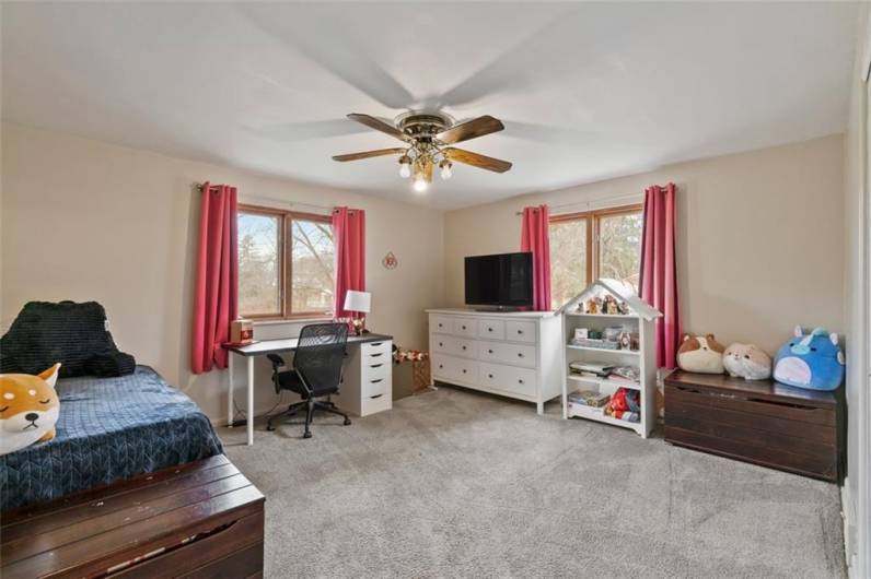 Another one of the three first floor roomy bedrooms.  Move-in ready and just unpack!