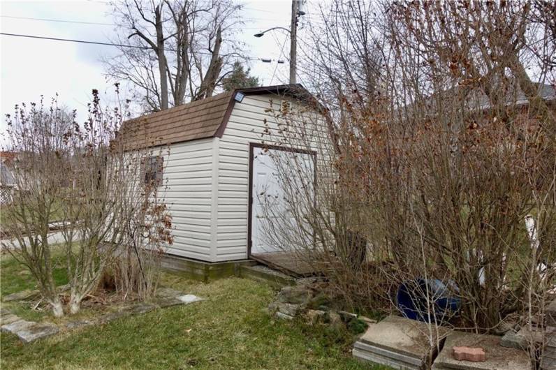 Shed with alley access