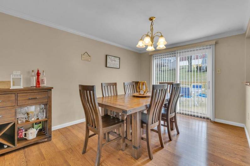 Dining room opens to the back deck!