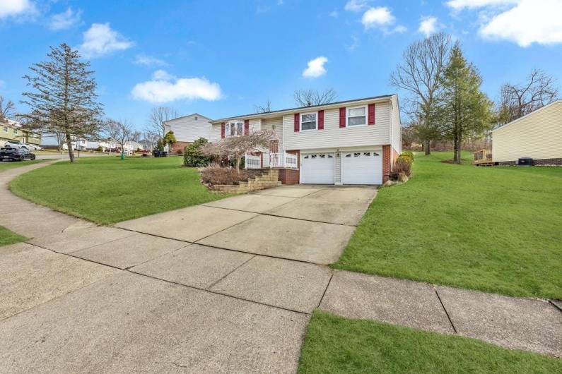 Spacious Driveway with 2 car garage!