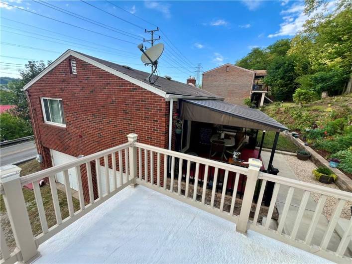 On the top of the outbuilding