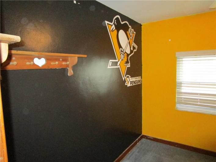 The third bedroom could serve many different ideas.  Sports room(decals to be removed), home office, nursery, game room whatever your hearts desire.