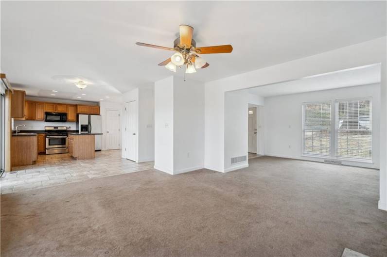 Living Room open into Kitchen