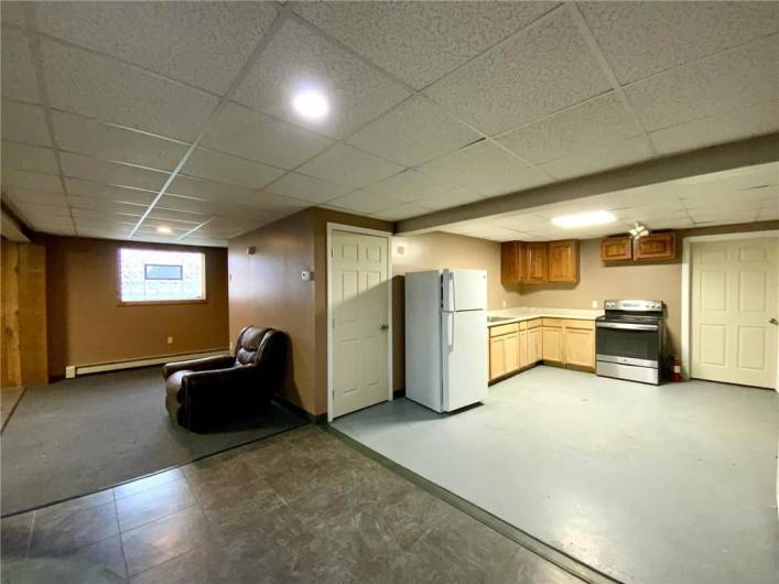 Lower level studio apartment