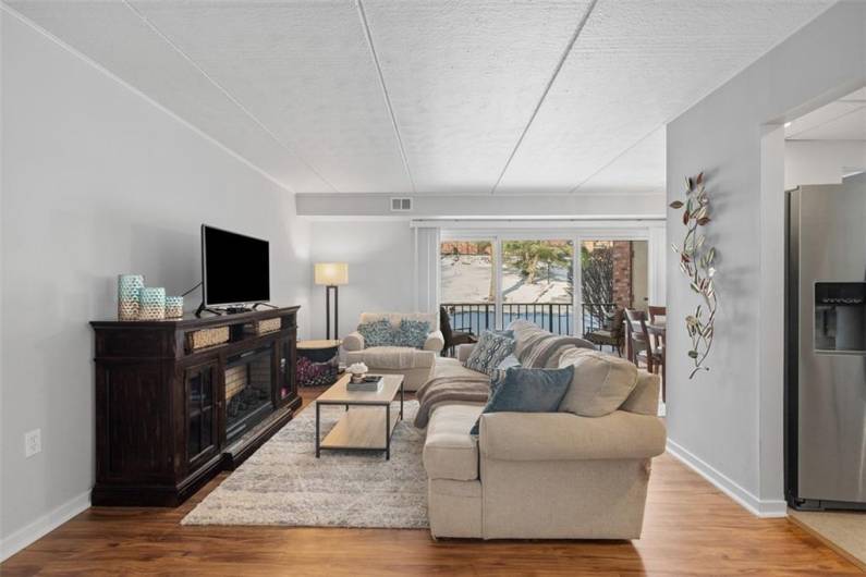 sliding door to covered patio.