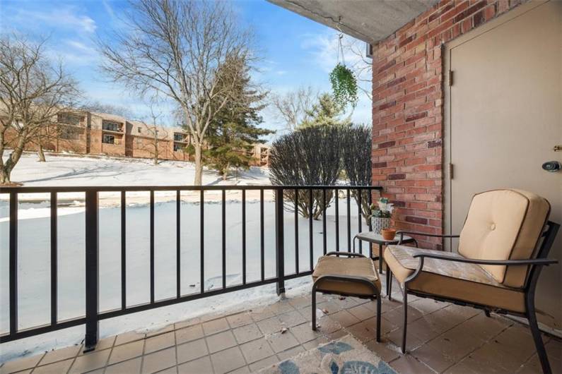 Patio off living room