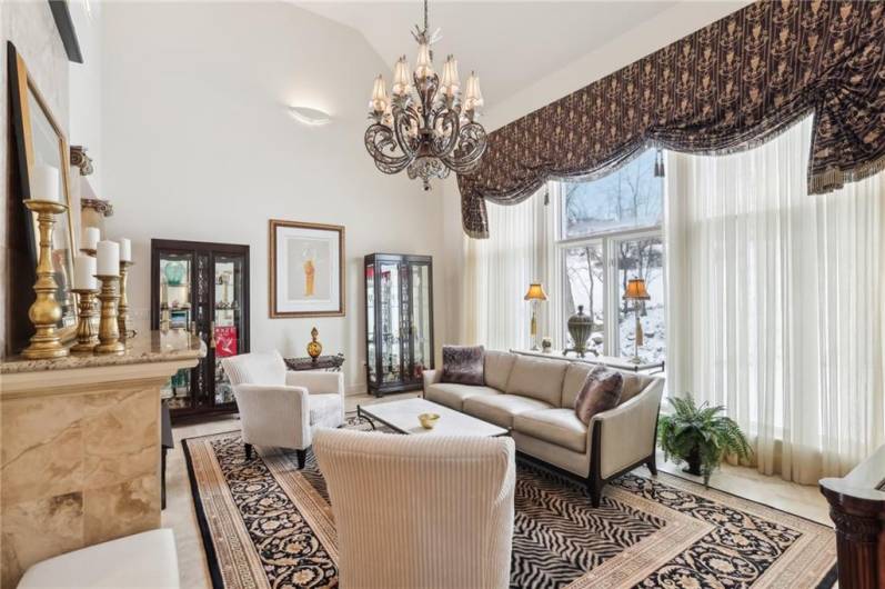 Dramatic two-story family room