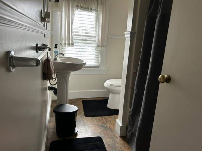 Upper unit bathroom