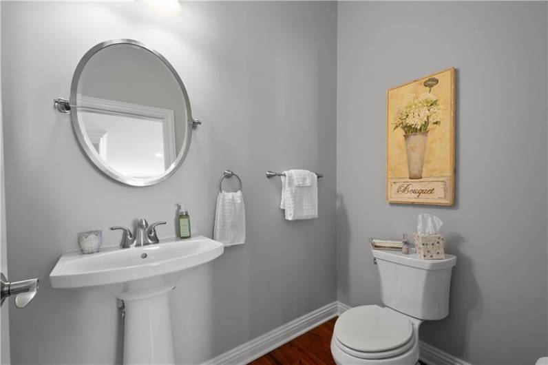 First floor powder room