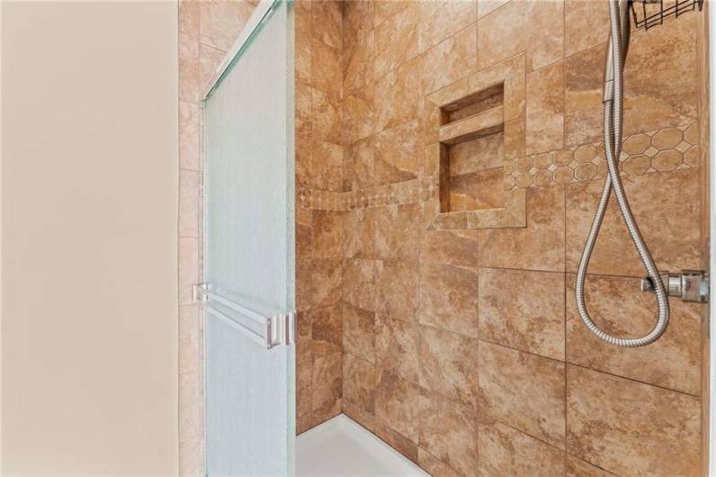 Ceramic Tile Shower Stall in Master Bath