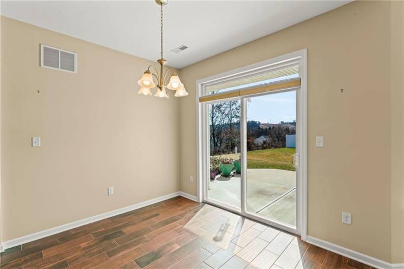 Dining area from Eat-in Kitchen to Mostly Private Patio area