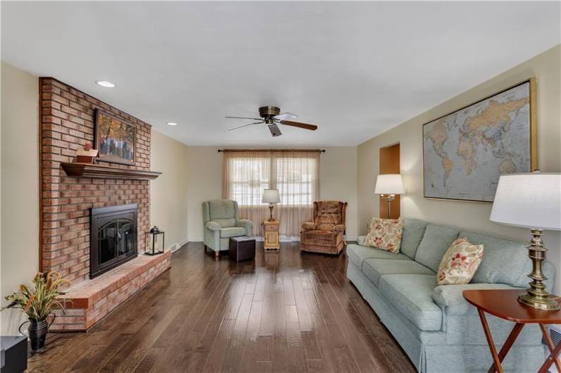 View of the family room from the sunroom