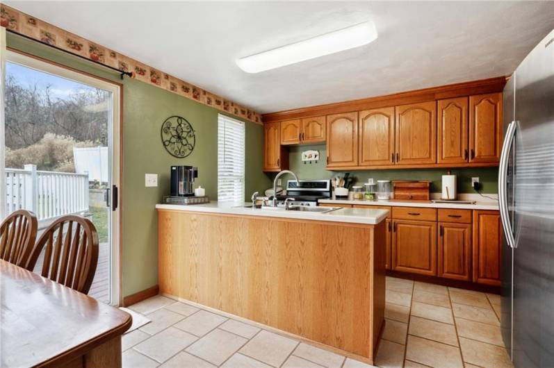 The kitchen island offers flexibility to clean and wash dishes while also cooking.