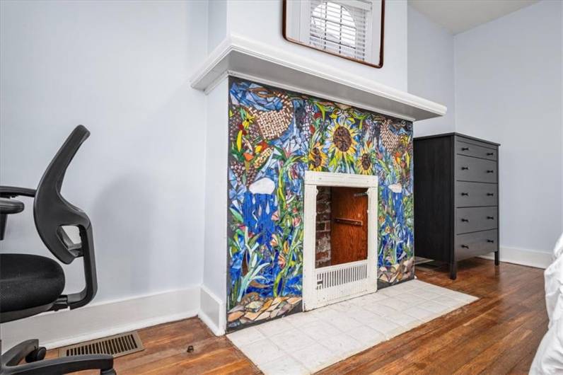 Gorgeous custom mosaic decorative fireplace by local artist - Daviea Davis