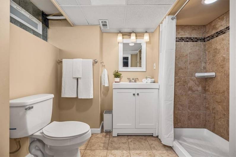 2nd full bath in basement - fully updated!