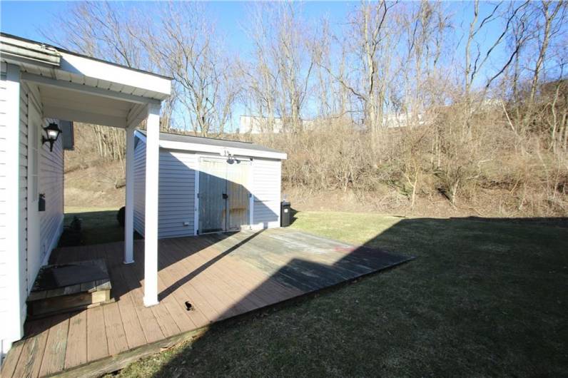 18x15 Platform off Back Door to Yard & 12x13 Storage Shed