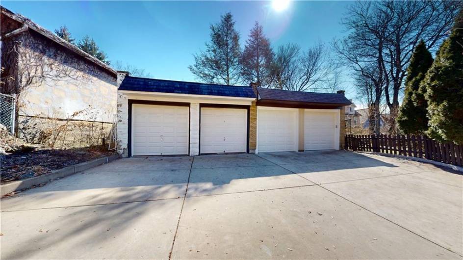 1 car dedicated detached garage.