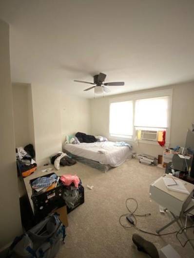 Primary Bedroom w/ Ceiling Fan & New Carpet