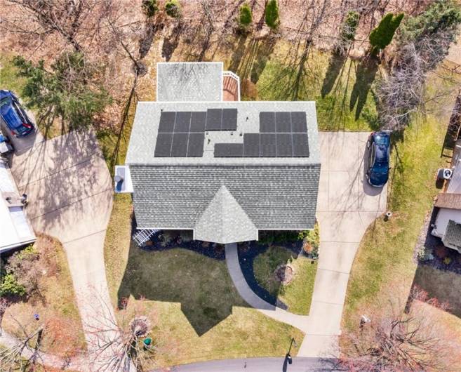 The updated roof and new solar panels offer piece of mind. The landscaping was recently redone to offer curb appeal plus!