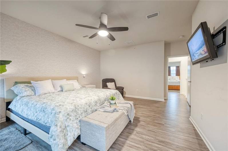 Spacious Primary/master bedroom