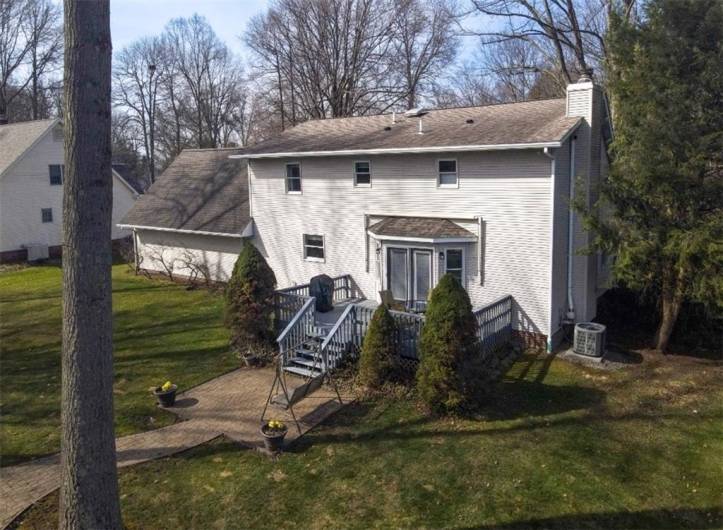 True two level house with large deck with retractable awning!