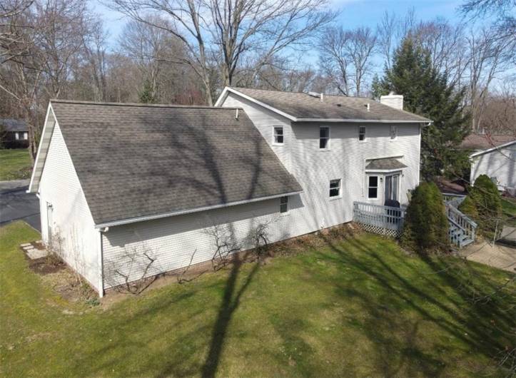 Oversized 2 car garage with side entrance. New roof in 2019!