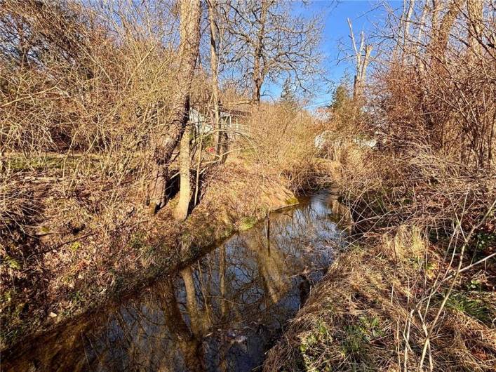 Stream at the bottom of the property
