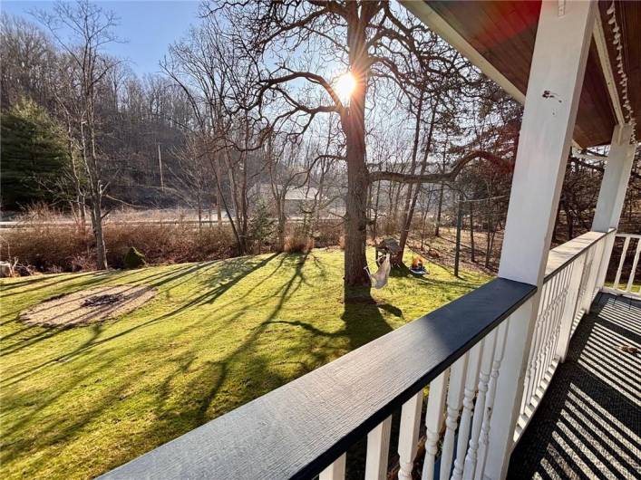 Relaxing covered front porch