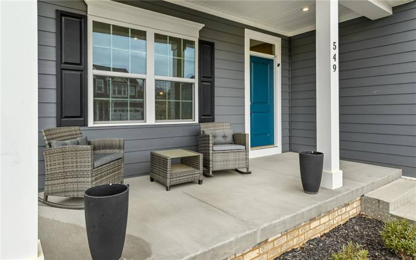Covered porch welcomes you.