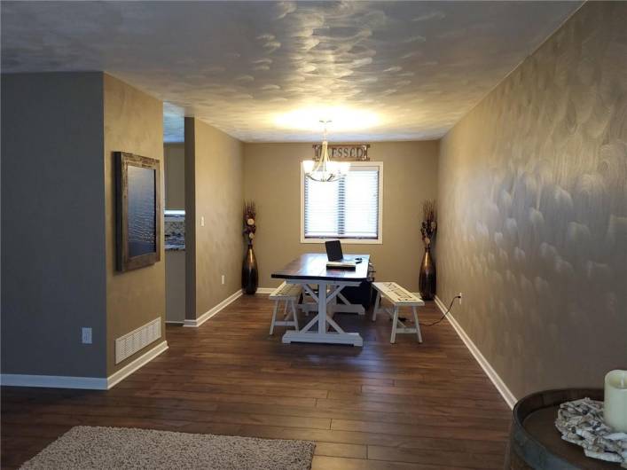 View of the dining room from the living room