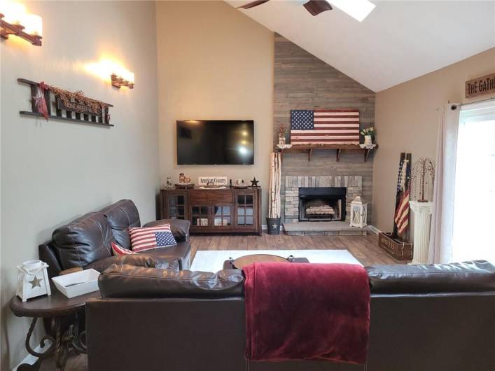 Family room with fireplace...