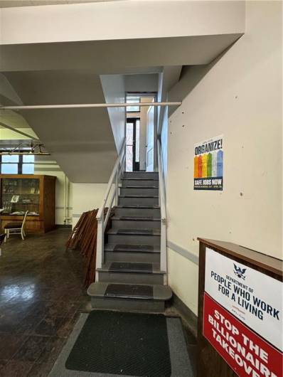 Lower-level staircase to E Beau St entrance