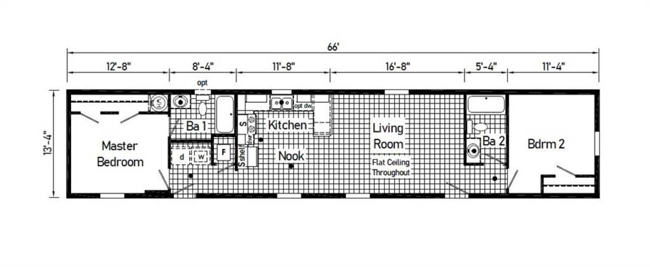 14x66 Lot 454 Approved Floor Plan