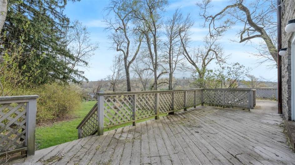 The views from this backyard are absolutely beautiful and serene countryside.