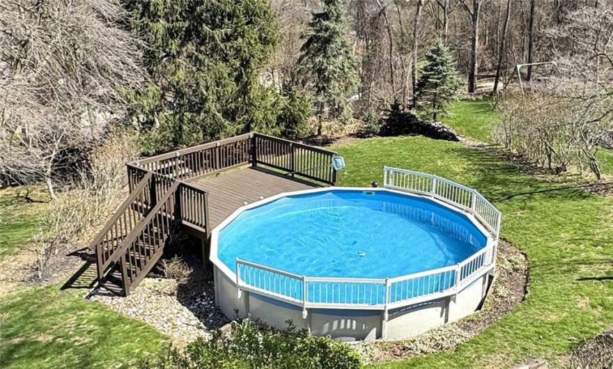 Enjoy summertime fun with a heated above ground pool!
