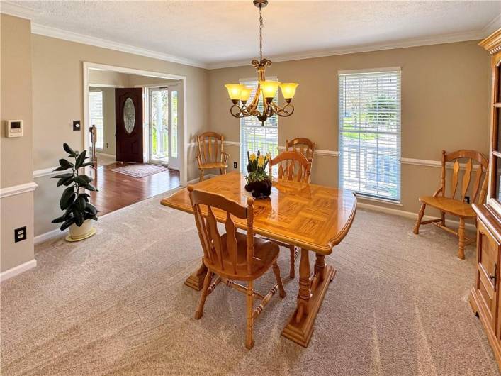 Newer carpeting in the dining room also.