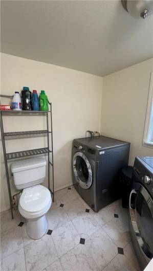 Located off of the kitchen.