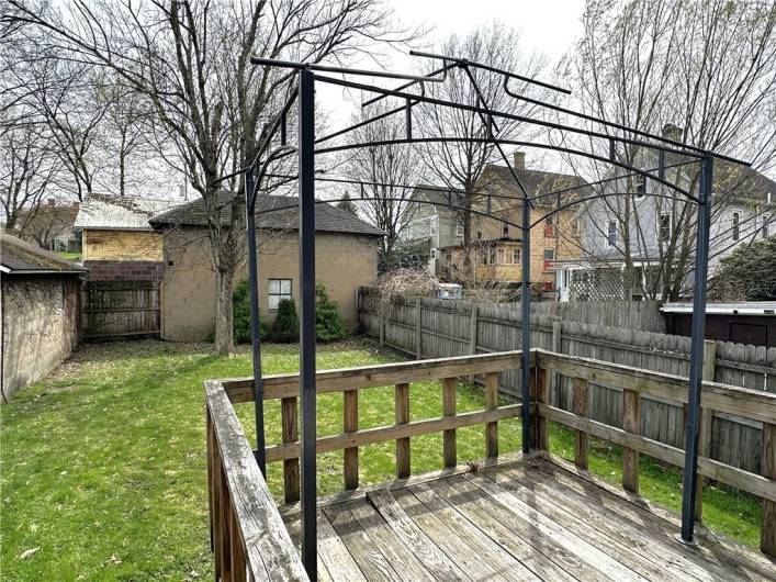 Fenced backyard