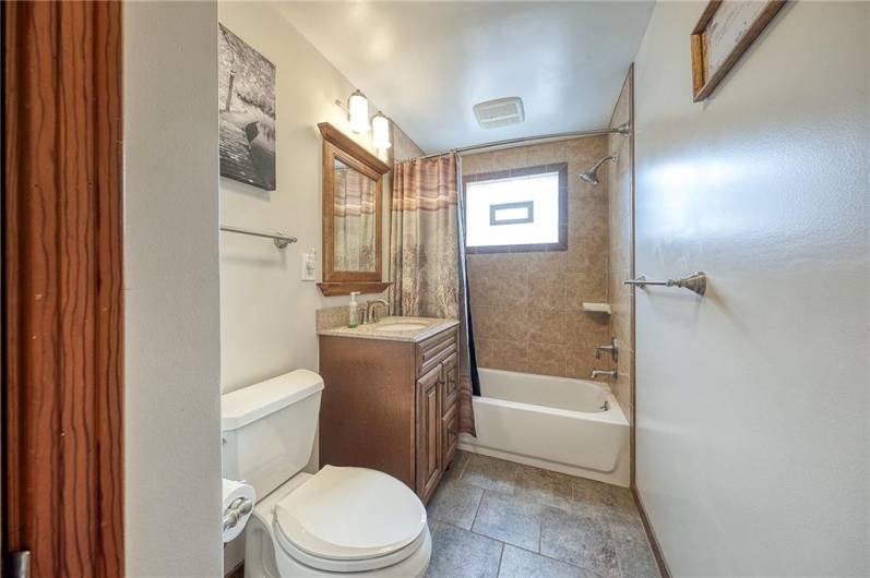 Updated full bath on the main level.