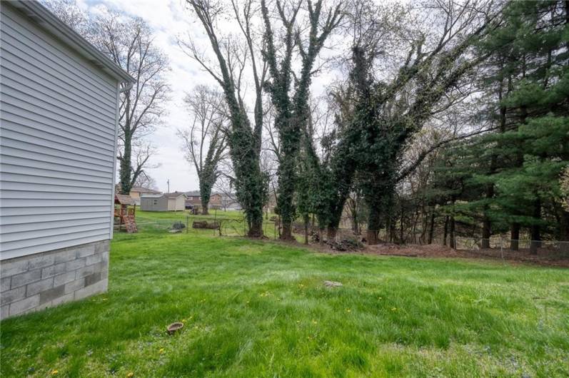 Plenty of room for gardens and recreation.